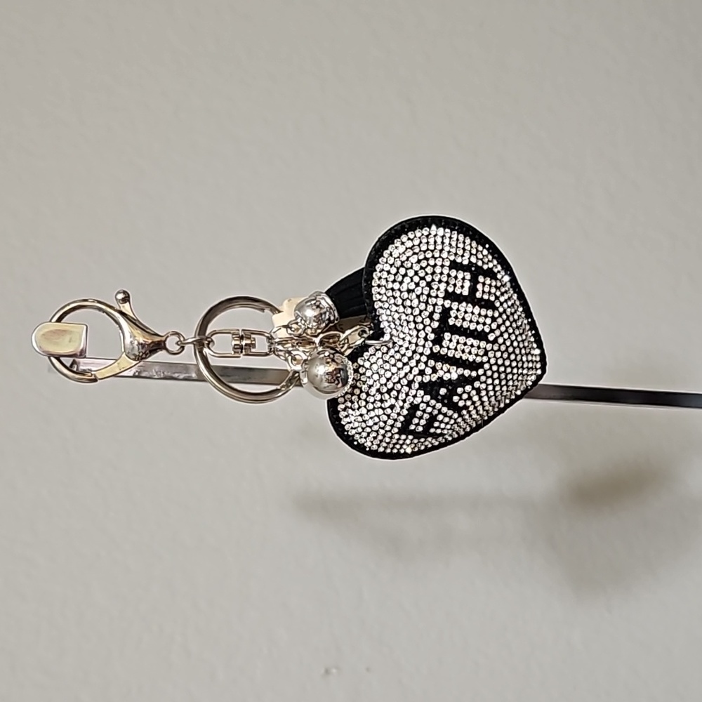 Faith Heart Bag Charm / Key Ring